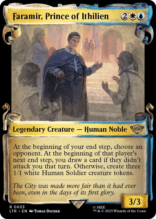 Faramir, Prince of Ithilien (Showcase Scrolls) #653 R - Universes Beyond: The Lord of the Rings: Tales of Middle-earth Pokemon card