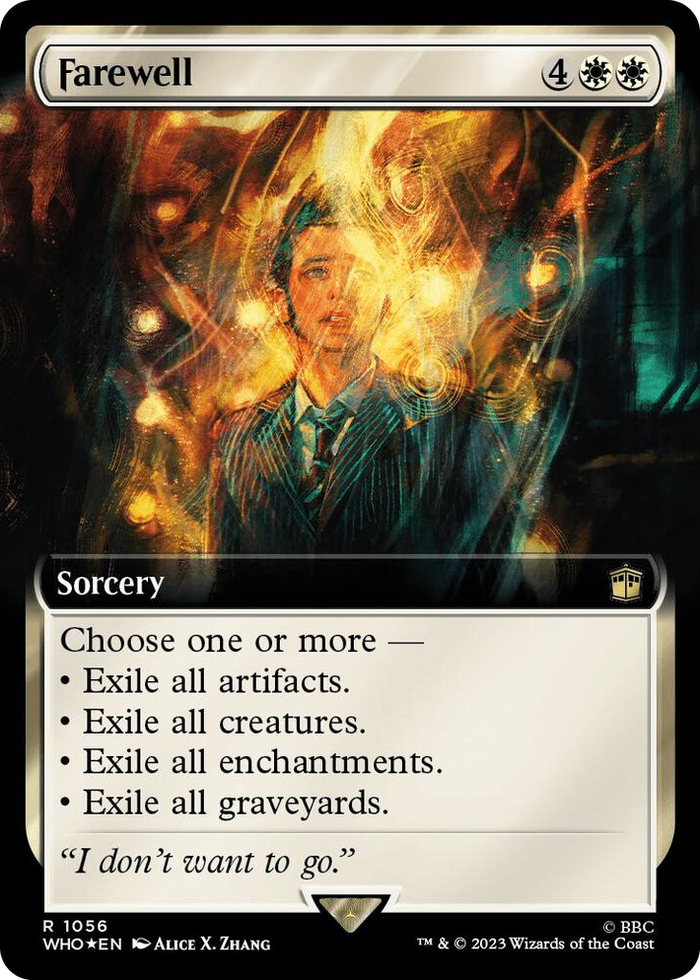 Farewell (Extended Art) (Surge Foil) #1056 R - Universes Beyond: Doctor Who Pokemon card