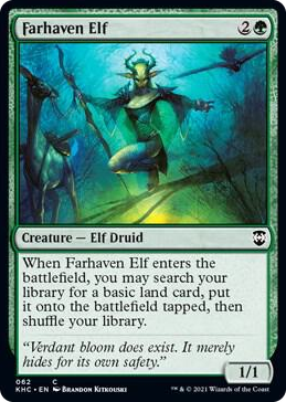 0062 Farhaven Elf C Commander: Kaldheim