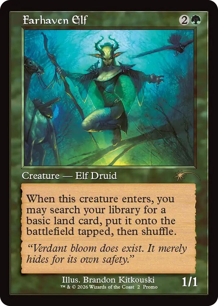 0002 Farhaven Elf (Retro Frame) R WPN & Gateway Promos