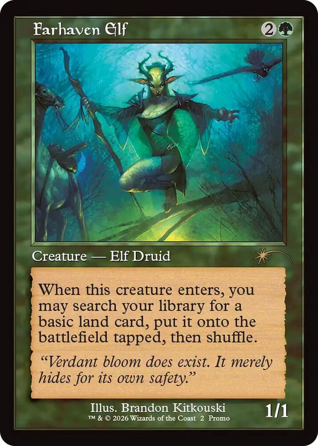 0002 Farhaven Elf (Retro Frame) R WPN & Gateway Promos