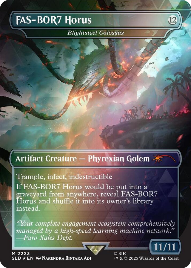 2223 FAS-BOR7 Horus - Blightsteel Colossus (Rainbow Foil) M Secret Lair Drop Series