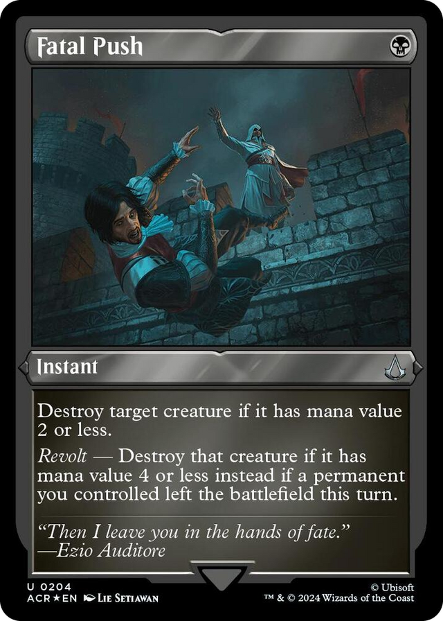 0204 Fatal Push (Foil Etched) U Universes Beyond: Assassin's Creed