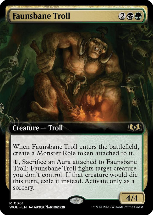 0361 Faunsbane Troll (Extended Art) R Wilds of Eldraine