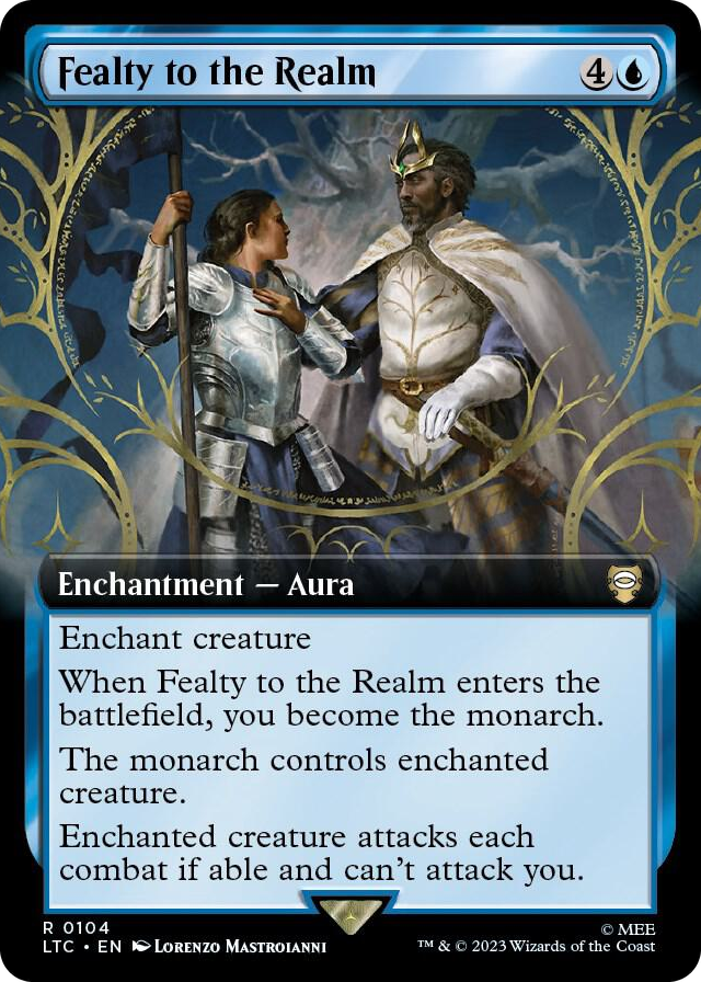 Fealty to the Realm (Extended Art) #104 R - Commander: The Lord of the Rings: Tales of Middle-earth Pokemon card