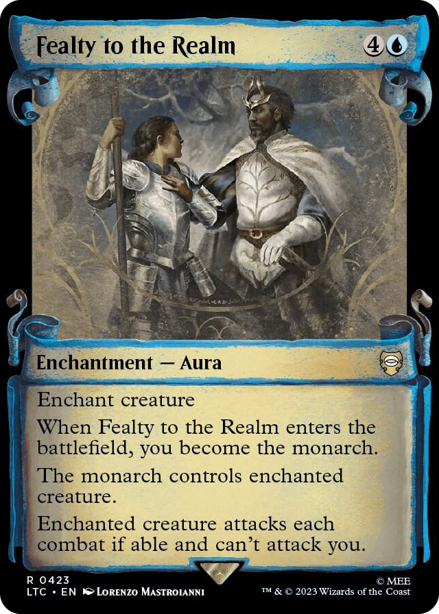 Fealty to the Realm (Showcase Scrolls) #423 R - Commander: The Lord of the Rings: Tales of Middle-earth Pokemon card