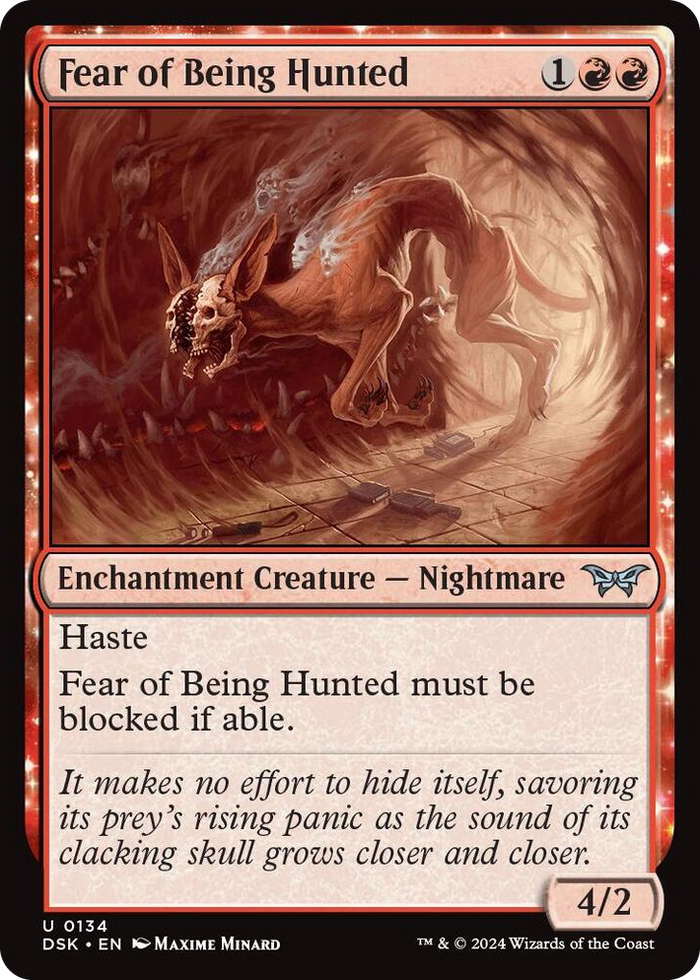 0134 Fear of Being Hunted U Duskmourn: House of Horror