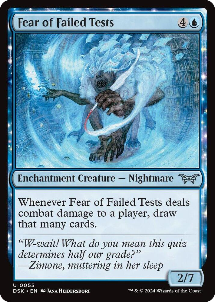 0055 Fear of Failed Tests U Duskmourn: House of Horror
