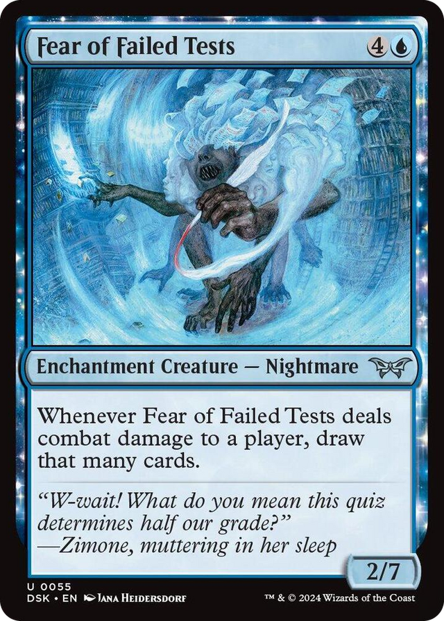 0055 Fear of Failed Tests U Duskmourn: House of Horror