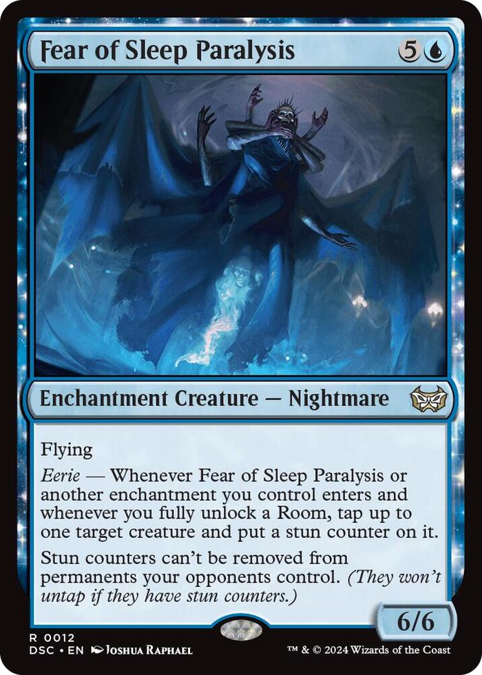 Fear of Sleep Paralysis #12 R - Commander: Duskmourn: House of Horror Pokemon card