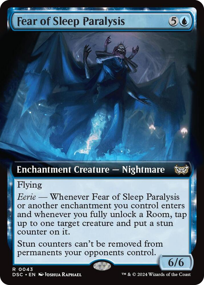 0043 Fear of Sleep Paralysis (Extended Art) R Commander: Duskmourn: House of Horror