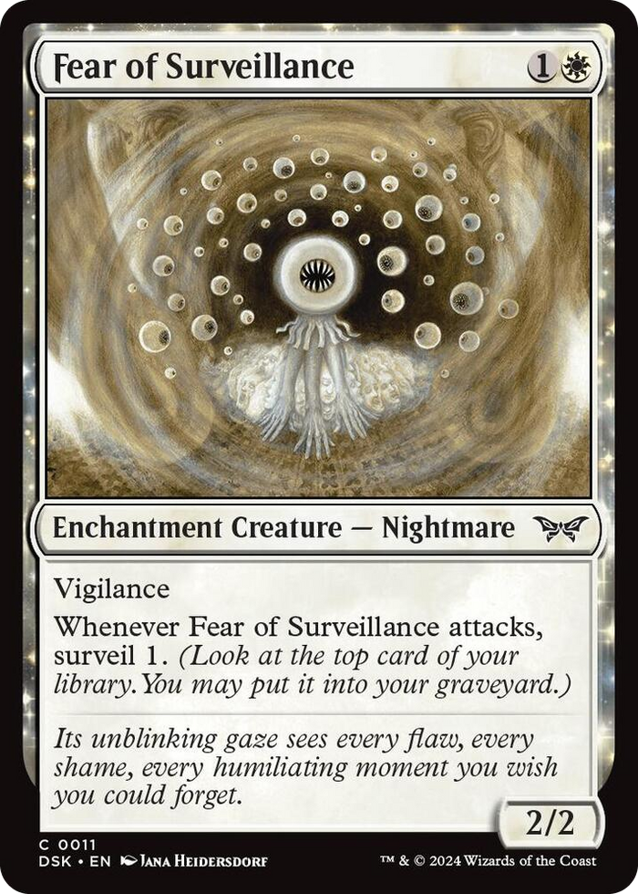 Fear of Surveillance #11 C - Duskmourn: House of Horror Pokemon card