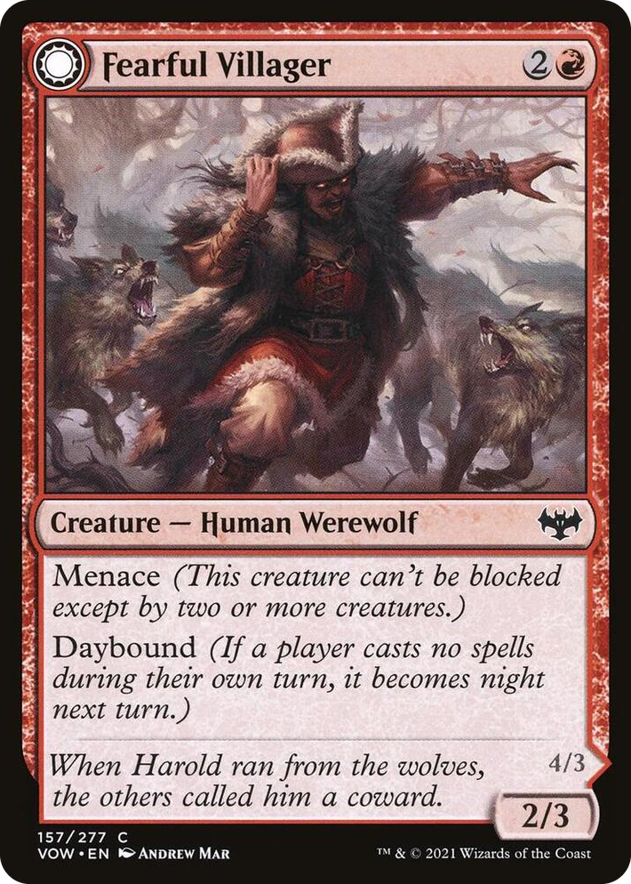 0157 Fearful Villager C Innistrad: Crimson Vow