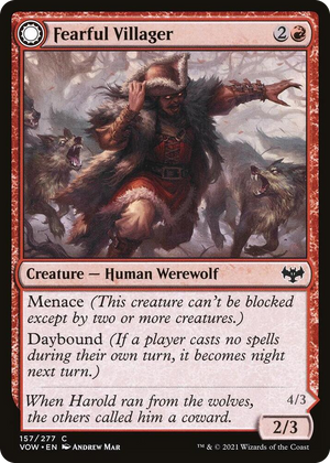 0157 Fearful Villager C Innistrad: Crimson Vow
