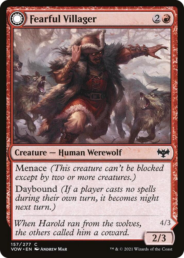 0157 Fearful Villager C Innistrad: Crimson Vow