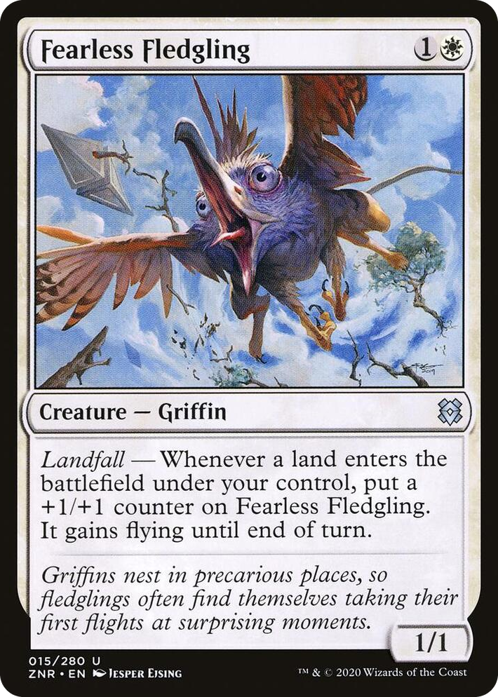 0015 Fearless Fledgling U Zendikar Rising