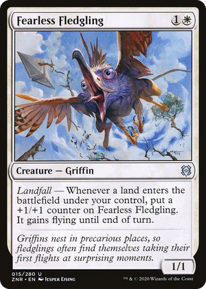 0015 Fearless Fledgling U Zendikar Rising