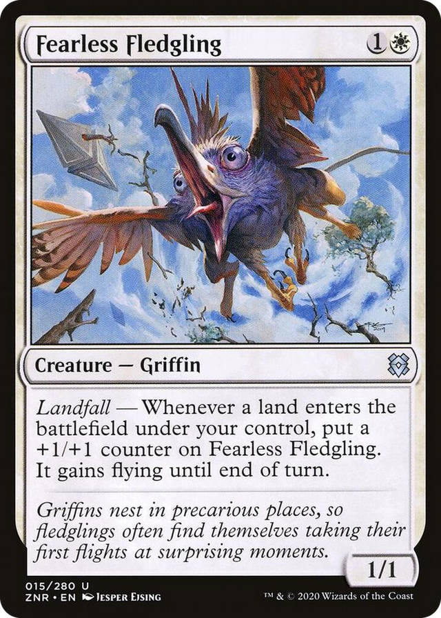 0015 Fearless Fledgling U Zendikar Rising