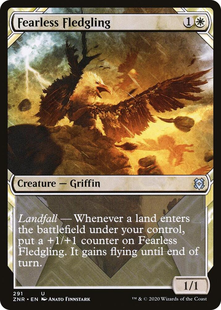 0291 Fearless Fledgling (Showcase) U Zendikar Rising