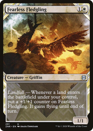 0291 Fearless Fledgling (Showcase) U Zendikar Rising
