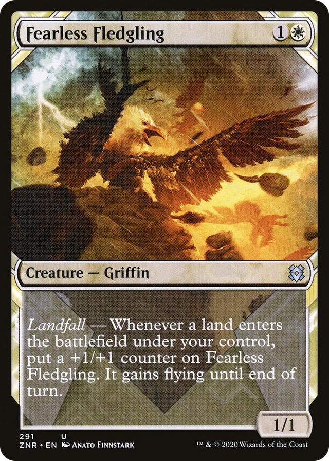 0291 Fearless Fledgling (Showcase) U Zendikar Rising