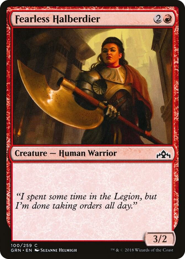 0100 Fearless Halberdier C Guilds of Ravnica