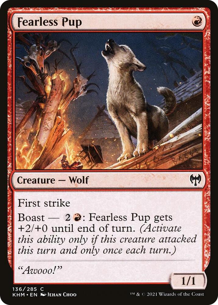 0136 Fearless Pup C Kaldheim