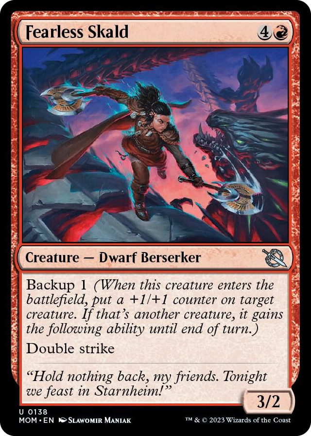 Fearless Skald #138 U - March of the Machine Pokemon card