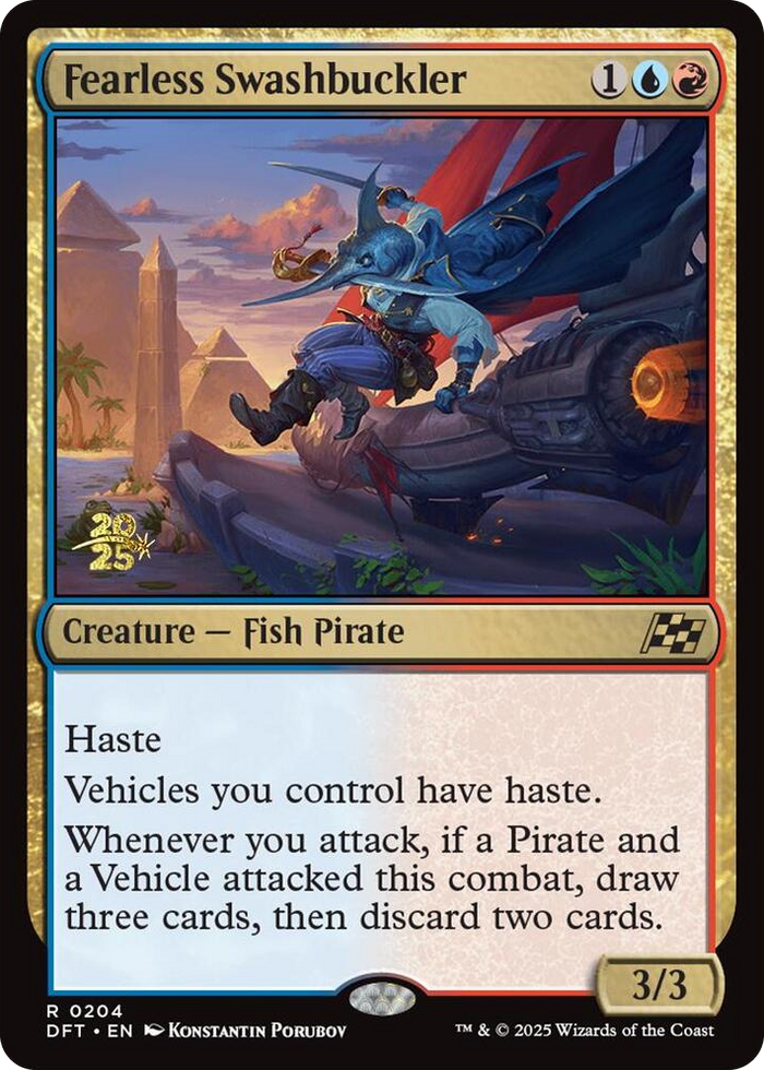 Fearless Swashbuckler #204 R - Prerelease Cards Pokemon card