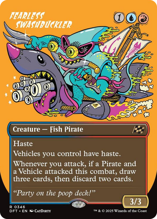 0346 Fearless Swashbuckler (Borderless) R Aetherdrift