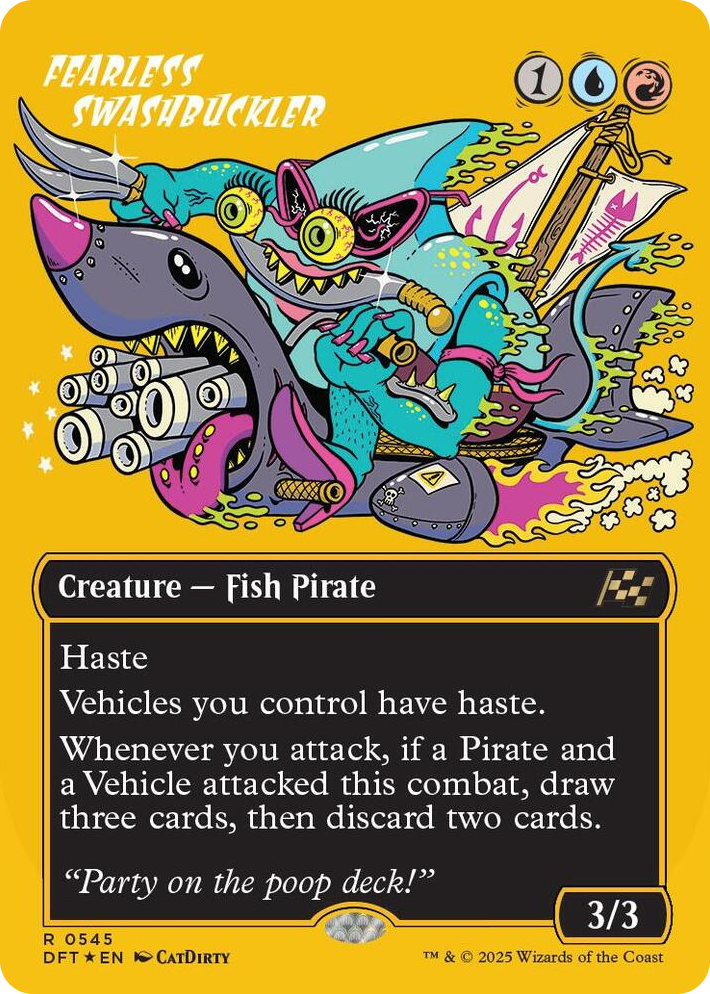 0545 Fearless Swashbuckler (Borderless) (First-Place Foil) R Aetherdrift