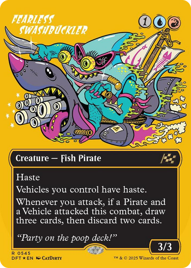 0545 Fearless Swashbuckler (Borderless) (First-Place Foil) R Aetherdrift