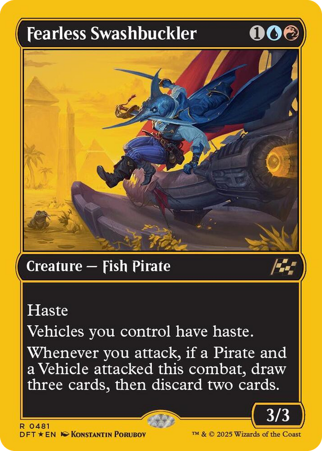 0481 Fearless Swashbuckler (First-Place Foil) R Aetherdrift