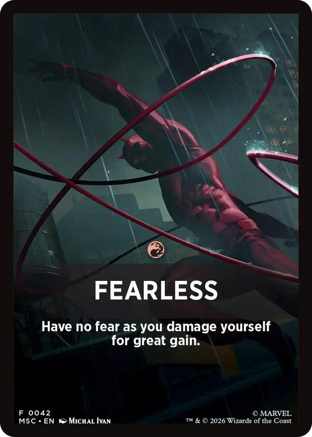 0042 Fearless Theme Card T Commander: Marvel Super Heroes