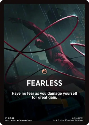 0042 Fearless Theme Card T Commander: Marvel Super Heroes