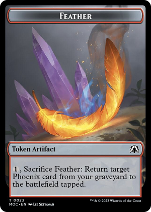 0023 Feather // Servo Double-sided Token T Commander: March of the Machine