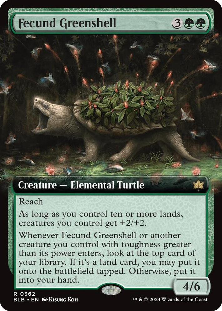 0362 Fecund Greenshell (Extended Art) R Bloomburrow