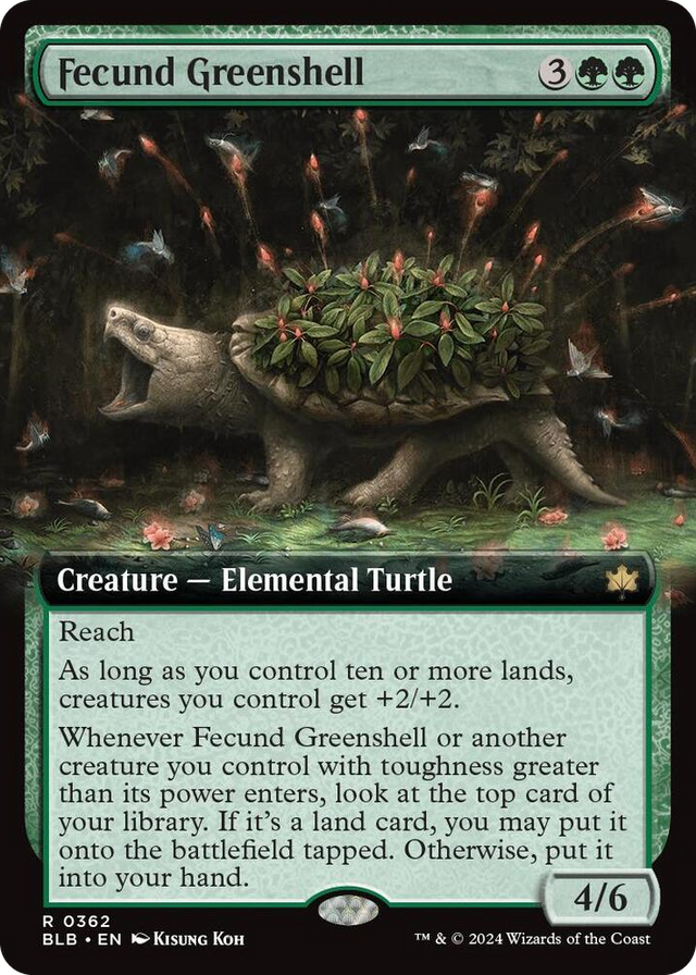 0362 Fecund Greenshell (Extended Art) R Bloomburrow