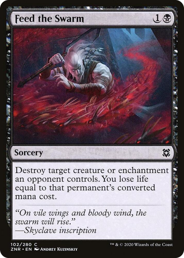 0102 Feed the Swarm C Zendikar Rising
