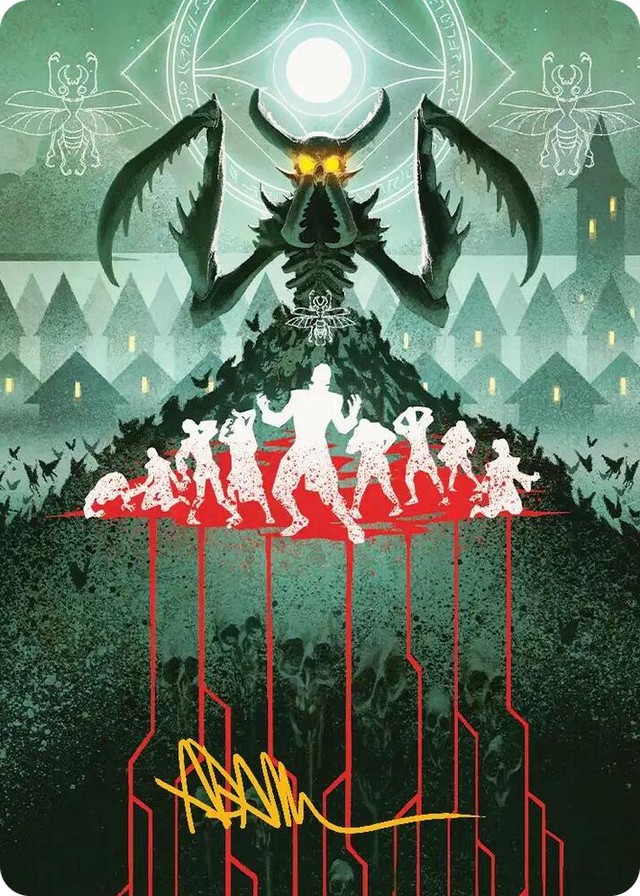 0044 Feed the Swarm Art Card (Gold-Stamped Signature) S Art Series: Secrets of Strixhaven
