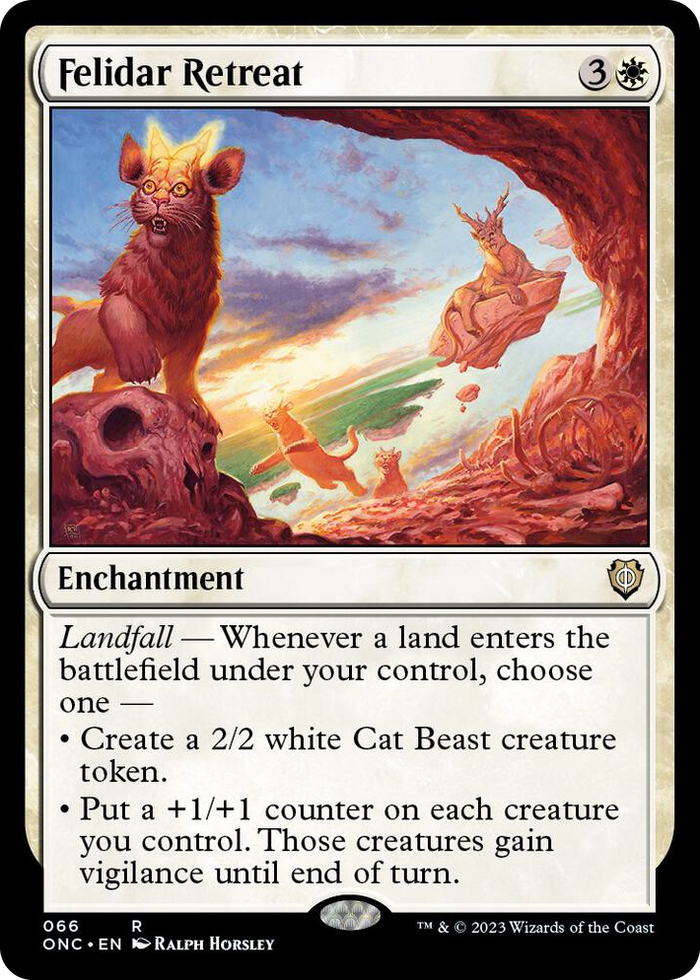 Felidar Retreat #66 R - Commander: Phyrexia: All Will Be One Pokemon card