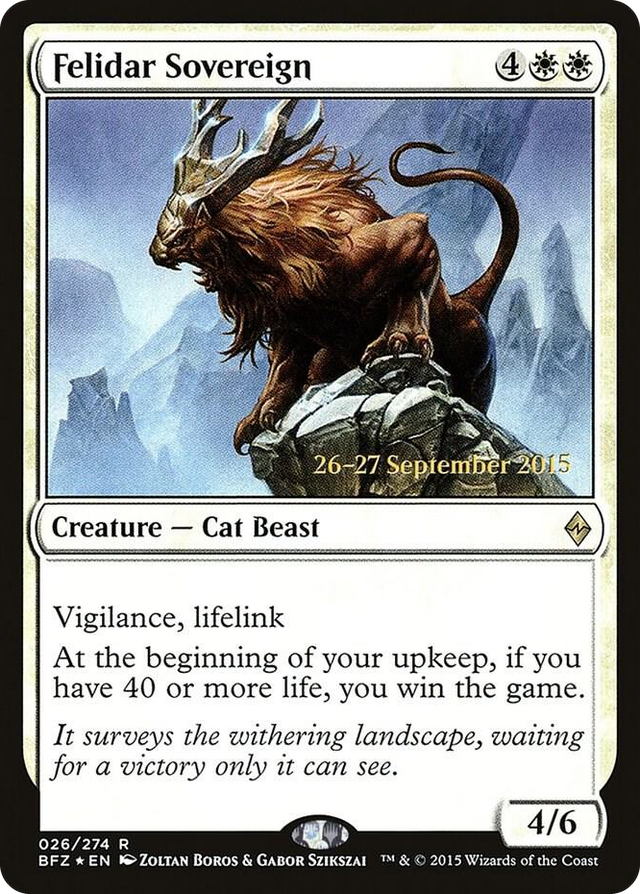 0026 Felidar Sovereign R Prerelease Cards