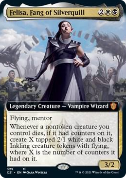 0329 Felisa, Fang of Silverquill (Extended Art) M Commander 2021