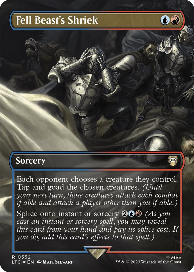 0552 Fell Beast's Shriek (Borderless) (Surge Foil) R Commander: The Lord of the Rings: Tales of Middle-earth