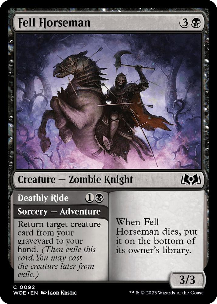 0092 Fell Horseman C Wilds of Eldraine