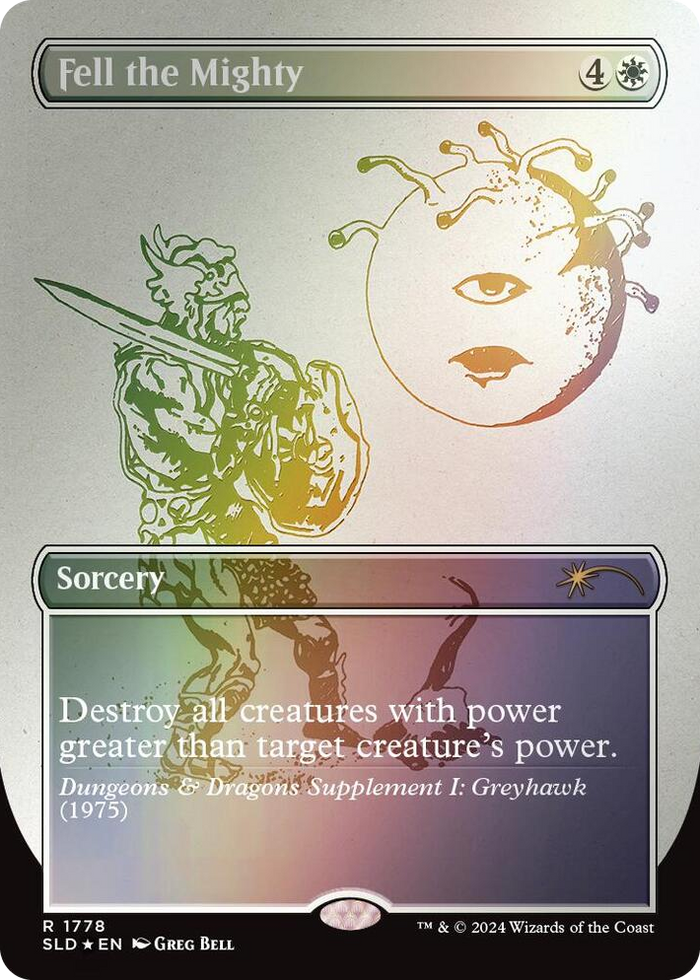 Fell the Mighty (1778) (Rainbow Foil) #1778 R - Secret Lair Drop Series Pokemon card