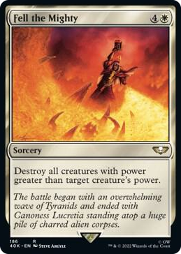 0186 Fell the Mighty (Surge Foil) R Universes Beyond: Warhammer 40,000