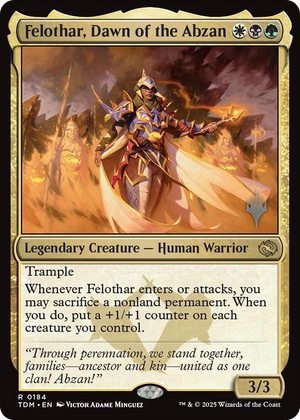 0184 Felothar, Dawn of the Abzan R Promo Pack: Tarkir: Dragonstorm