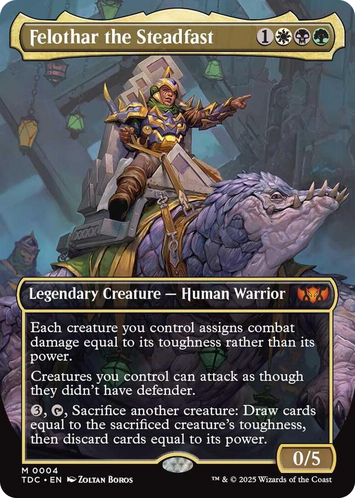 Felothar the Steadfast (Borderless) #4 M - Commander: Tarkir: Dragonstorm Pokemon card