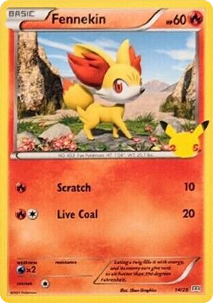 0014 Fennekin Promo McDonald's 25th Anniversary Promos